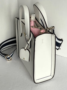 Kate Spade Manhattan Mini Tote Crossbody White Leather Shoulder Bag