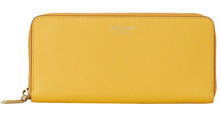 Load image into Gallery viewer, Kate Spade Margaux Wallet Womens Yellow Leather Slim Accordian Zip Boxed