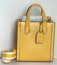 Load image into Gallery viewer, Kate Spade Mini Manhattan Crossbody Womens Yellow Leather Tote Shoulder Bag