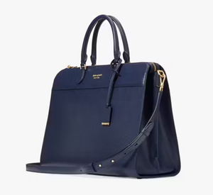 Kate Spade Morgan Laptop Bag Work Tote Womens Blue Leather Shoulder Bag