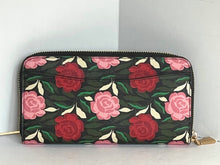 Load image into Gallery viewer, Kate Spade Morgan Large Wallet Womens Rose Garden Continental Zip Floral Black