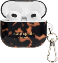 Load image into Gallery viewer, Kate Spade Airpods 3rd Gen Case Keyring Brown Tortoise Protective Bag Charm