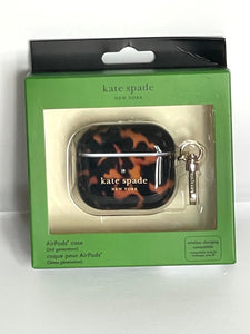 Kate Spade Airpods 3rd Gen Case Keyring Brown Tortoise Protective Bag Charm