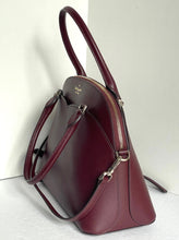 Load image into Gallery viewer, Kate Spade Payton Medium Dome Satchel Cherrywood Leather Crossbody Bag
