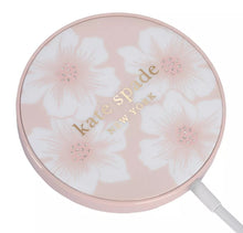 Load image into Gallery viewer, Kate Spade Phone Charging Pad 15W Wireless Magsafe Floral Round USB-C, PD