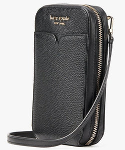 Kate Spade Phone Crossbody Womens Black Leather ZeeZee North South Bag