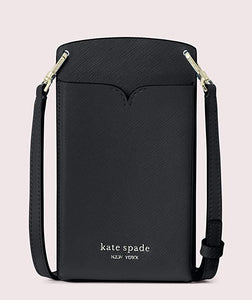 Kate Spade Phone Crossbody Womens Black Spencer Leather Slim Card Case Bag