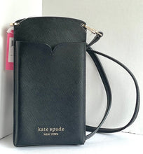 Load image into Gallery viewer, Kate Spade Phone Crossbody Womens Black Spencer Leather Slim Card Case Bag