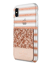Load image into Gallery viewer, Kate Spade Phone Pocket Sticker Rose Gold Leather Card Holder Glitter