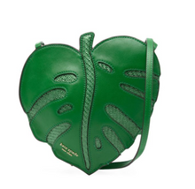 Load image into Gallery viewer, Kate Spade Playa 3d Leaf Crossbody Green Leather Monstera Collection Bag ORG PKG