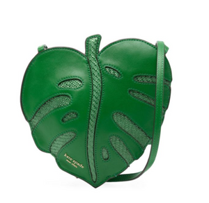 Kate Spade Playa 3d Leaf Crossbody Green Leather Monstera Collection Bag ORG PKG