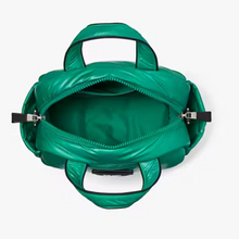 Load image into Gallery viewer, Kate Spade Puffed Satchel Crossbody Womens Green Nylon Leather Top Handle