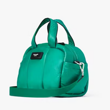 Load image into Gallery viewer, Kate Spade Puffed Satchel Crossbody Womens Green Nylon Leather Top Handle