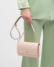 Load image into Gallery viewer, Kate Spade Purl Embellished Flap Chain Wallet Clutch Pearl Ivory Shoulder Bag