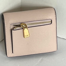 Load image into Gallery viewer, Kate Spade Purl Embellished Small Bifold Wallet Ivory Leather Pearl Snap Saffiano