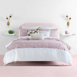 Kate Spade KING Duvet Cover 3-Piece Set Pink Floral Cotton 94 x 92 Carnation