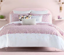 Load image into Gallery viewer, Kate Spade KING Duvet Cover 3-Piece Set Pink Floral Cotton 94 x 92 Carnation