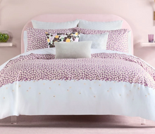 Load image into Gallery viewer, Kate Spade Queen Duvet Cover 3-Piece Set Pink Floral Cotton 94 x 92 Carnation