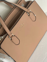 Load image into Gallery viewer, Kate Spade Reese Laurel Way Satchel Brown Leather Crossbody Bag Top Zip