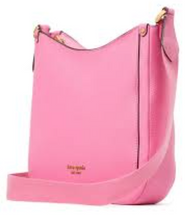 Load image into Gallery viewer, Kate Spade Roulette Medium Messenger Shoulder Bag Pink Pebbled Leather Slim