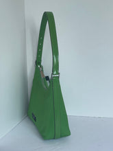 Load image into Gallery viewer, Kate Spade Sam Icon KSNYL Green Nylon Small Shoulder Bag 90s Top Zip Leather