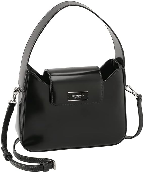 Kate Spade Sam Icon Mini Hobo Black Leather Crossbody 90s Spazzolato Bag