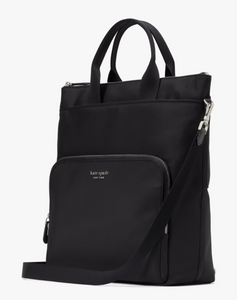 Kate Spade Sam Tote Convertible Backpack Black Large Laptop Bag Crossbody KSNYL