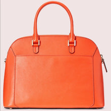 Load image into Gallery viewer, Kate Spade Louise Dome Leather Satchel Crossbody Medium Top Handle Tamarillo
