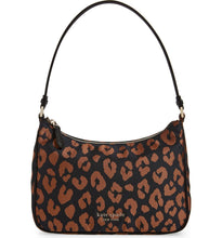 Load image into Gallery viewer, Kate Spade Shoulder Bag Women Black Little Better Sam Leopard Nylon Small