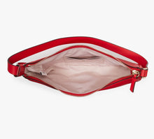 Load image into Gallery viewer, Kate Spade Shoulder Bag Womens Red Smile Small Pebbled Leather Zip Top, Lingonberry