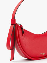 Load image into Gallery viewer, Kate Spade Shoulder Bag Womens Red Smile Small Pebbled Leather Zip Top, Lingonberry