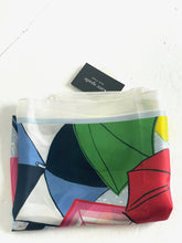 Load image into Gallery viewer, Kate Spade Silk Square Scarf Umbrella 30x30 White Multi Lightweight Spring