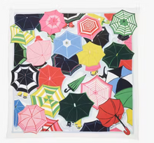 Load image into Gallery viewer, Kate Spade Silk Square Scarf Umbrella 34x34 White Multi Lighweight Spring