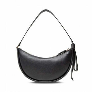 Kate Spade Smile Shoulder Bag Womens Black Leather Small Zip Top Pebbled