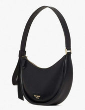 Load image into Gallery viewer, Kate Spade Smile Shoulder Bag Womens Black Leather Small Zip Top Pebbled