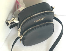 Load image into Gallery viewer, Kate Spade Spencer North South Phone Crossbody Black Leather Double Zip