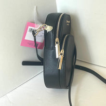 Load image into Gallery viewer, Kate Spade Spencer North South Phone Crossbody Black Leather Double Zip