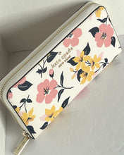 Load image into Gallery viewer, Kate Spade Staci Lily Blooms Large Wallet Continental Cream Floral Accordian