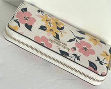 Load image into Gallery viewer, Kate Spade Staci Lily Blooms Large Wallet Continental Cream Floral Accordian