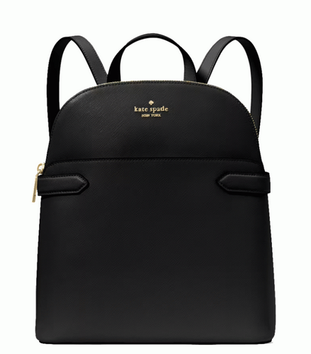 Kate Spade Staci Medium Dome Backpack Black Saffiano Leather Bag