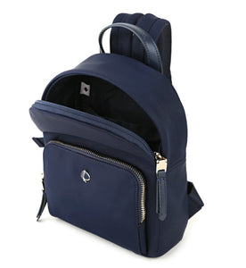 Kate Spade Taylor Medium Backpack Womens Blue Nylon Leather Multi Pocket