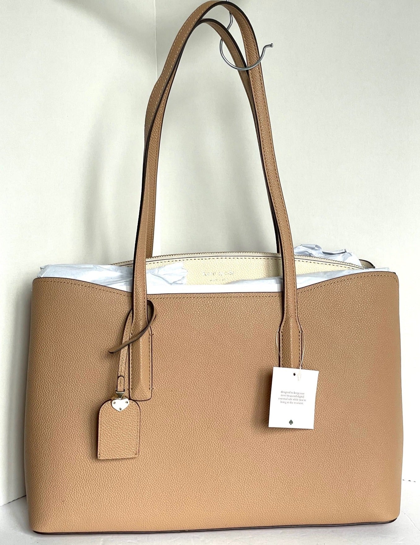 Kate Spade Margaux Work Tote Womens Large Beige Laptop Shoulder