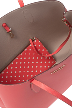Load image into Gallery viewer, Kate Spade Tote Womens Pink Large All Day Shoulder Bag Leather Polkadot Wristlet
