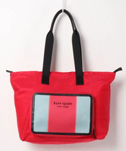 Load image into Gallery viewer, Kate Spade Tote Womens Red Large Nylon Packable Travel Shoulder Bag Journey