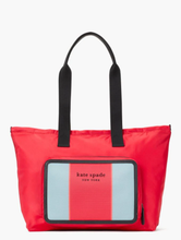 Load image into Gallery viewer, Kate Spade Journey Large Nylon Tote Red Packable Travel Shoulder Bag