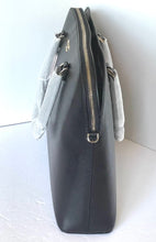Load image into Gallery viewer, Kate Spade Tote Work Womens Black Large Spencer Leather 15” Laptop Crossbody