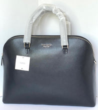 Load image into Gallery viewer, Kate Spade Tote Work Womens Black Large Spencer Leather 15” Laptop Crossbody