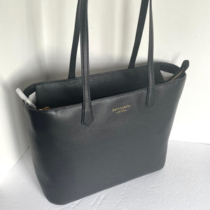 Kate Spade Veronica Large Tote Black Pebbled Leather Structured Shoulder Bag