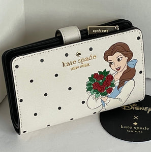 Kate Spade Wallet Disney Beauty and the Beast Madison Medium Compact Small