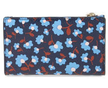 Load image into Gallery viewer, Kate Spade Wallet Women Blue Small Bifold ID Floral Vegan Leather, Spencer